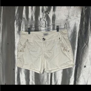 BKE Women's Ivory Cargo Shorts